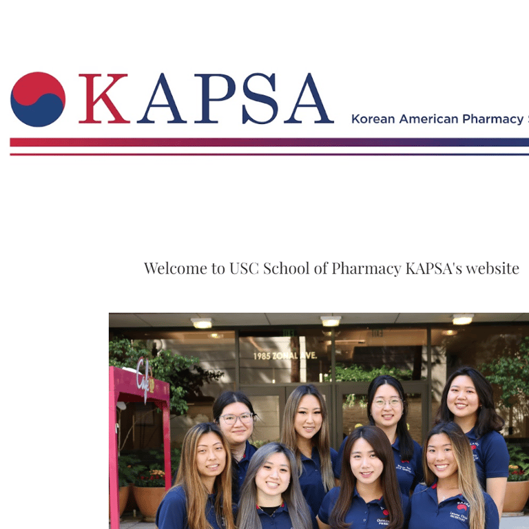 Korean Organization in Los Angeles California - USC Korean American Pharmacy Student Association